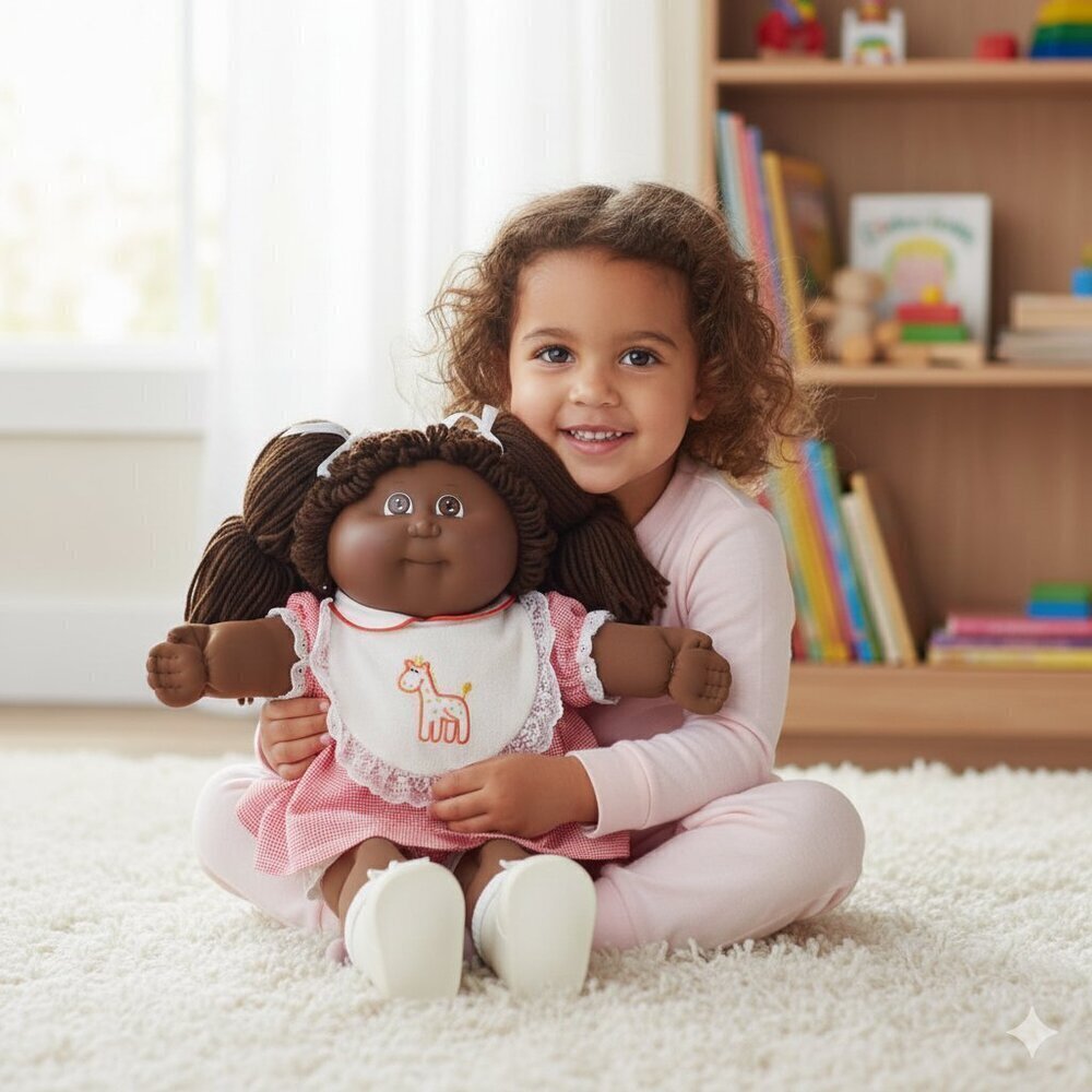 1985 vintage Cabbage Patch Kids black baby doll girl